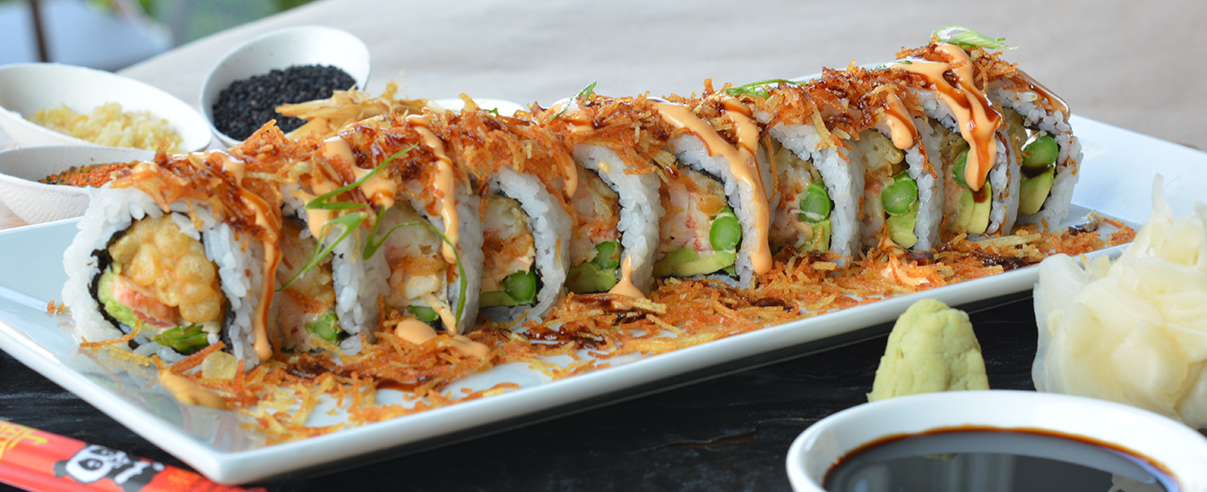 Sushi available at Cowfish seasonally. Call restaurant to hear current features.