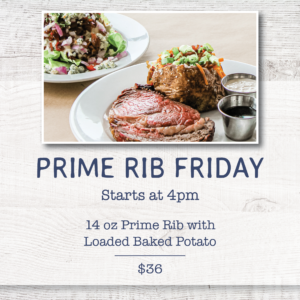 Prime Rib Fridays at Cowfish - $36, call for details.
