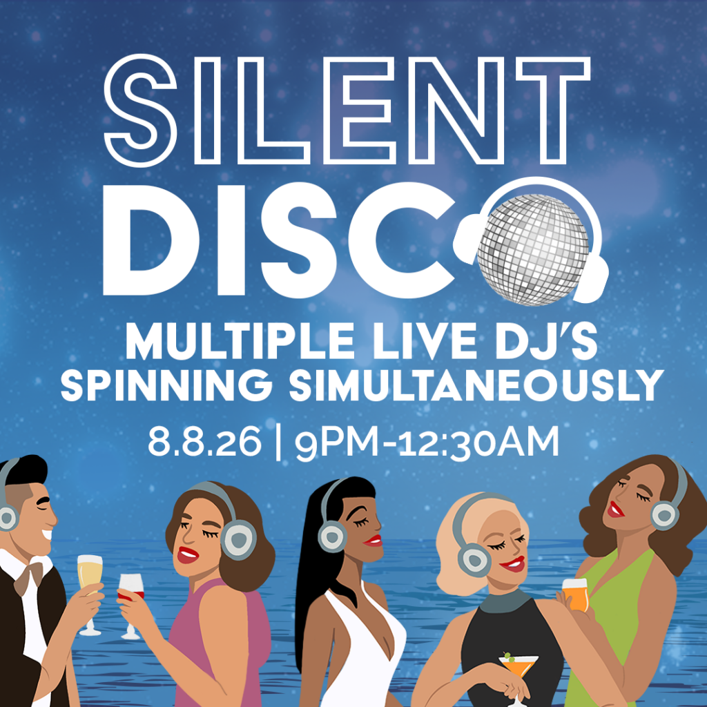 Silent Disco: Multiple Live DJ's spinning Simultaneously on 8.8.26 | 9pm-12:30am