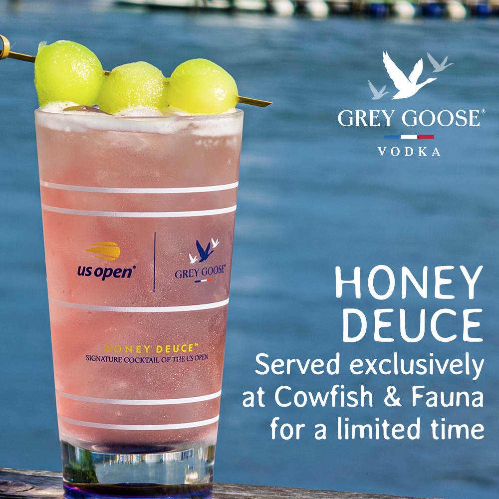 Honey Deuce served exclusively at Cowfish and Fauna for a limited time with Grey Goose Vodka